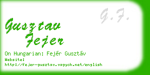 gusztav fejer business card