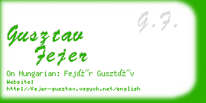 gusztav fejer business card
